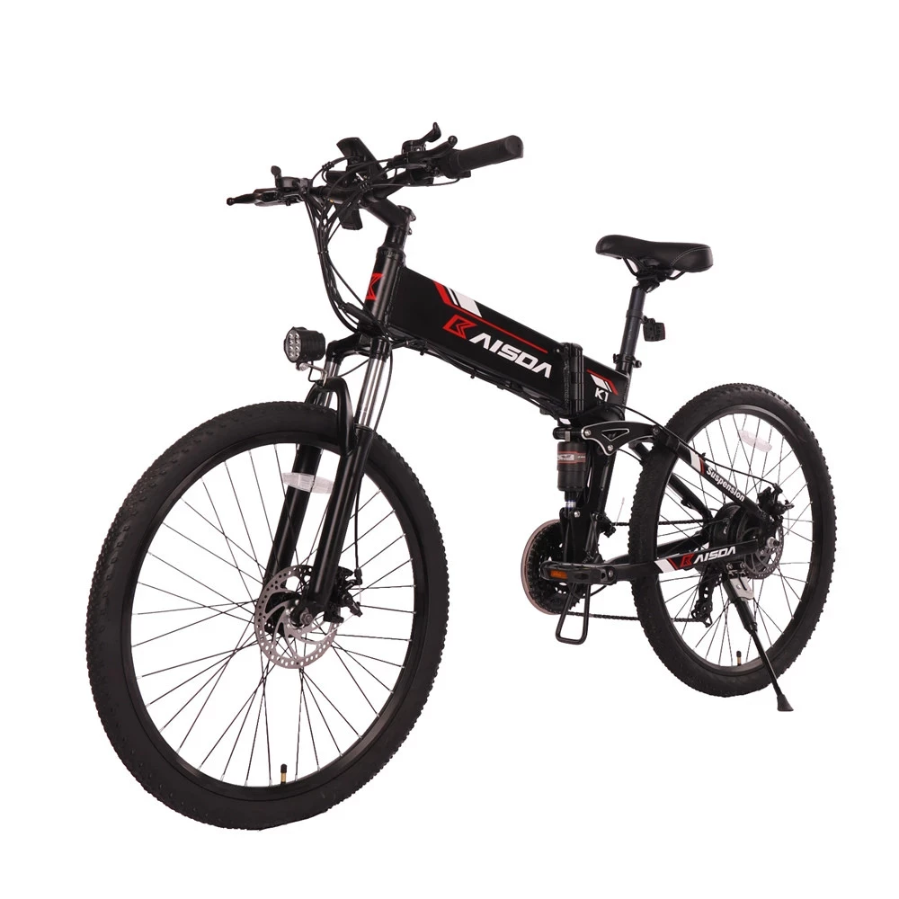 KAISDA K1 26 inch Folding Electric Moped Folding Bike Mountain Bicycle 500W Motor SHIMANO 7-Speeds Derailleur LCD Display 10.4Ah Battery Max Speed 30km/h Aluminum alloy Frame - Black 1 KAISDA K1 26 inch Folding Electric Moped Folding Bike Mountain Bicycle 500W Motor SHIMANO 7-Speeds Derailleur LCD Display 10.4Ah Battery Max Speed 30km/h Aluminum alloy Frame - Black