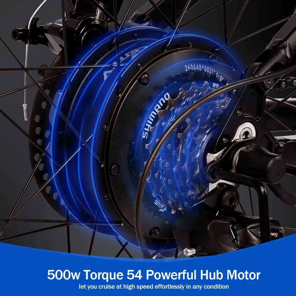 KAISDA K1 26 inch Folding Electric Moped Folding Bike Mountain Bicycle 500W Motor SHIMANO 7-Speeds Derailleur LCD Display 10.4Ah Battery Max Speed 30km/h Aluminum alloy Frame - Black 5 KAISDA K1 26 inch Folding Electric Moped Folding Bike Mountain Bicycle 500W Motor SHIMANO 7-Speeds Derailleur LCD Display 10.4Ah Battery Max Speed 30km/h Aluminum alloy Frame - Black - Image 5