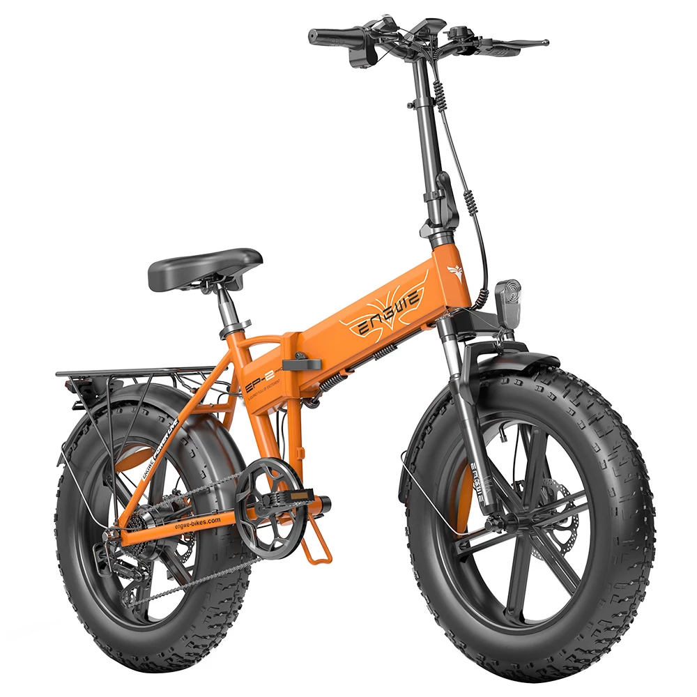 ENGWE EP-2 Pro Folding Electric Bike 2022 Version 20 Inch Fat Tire 750W Motor 13Ah Battery 35km/h Max Speed 100km Range Mountain Beach Snow Bicycle Dual Disc Brake - Orange 1 ENGWE EP-2 Pro Folding Electric Bike 2022 Version 20 Inch Fat Tire 750W Motor 13Ah Battery 35km/h Max Speed 100km Range Mountain Beach Snow Bicycle Dual Disc Brake - Orange