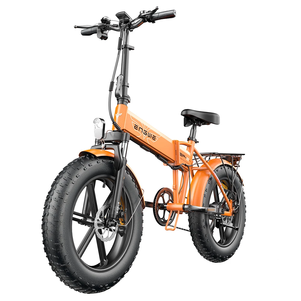 ENGWE EP-2 Pro Folding Electric Bike 2022 Version 20 Inch Fat Tire 750W Motor 13Ah Battery 35km/h Max Speed 100km Range Mountain Beach Snow Bicycle Dual Disc Brake - Orange 2 ENGWE EP-2 Pro Folding Electric Bike 2022 Version 20 Inch Fat Tire 750W Motor 13Ah Battery 35km/h Max Speed 100km Range Mountain Beach Snow Bicycle Dual Disc Brake - Orange - Image 2