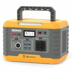 FJDynamics PowerSec MP500 Portable Power Station 500W (Peak 1000W), 520Wh Backup Battery Pure Sine Wave AC Output with 2 x AC Outlets, 10W Wireless Charging, 8 Output Ports, LED Light, Solar Generator for Outdoor Camping, Home Emergency, RV - EU Plug -Sports & Outdoors Sales fjdynamics powersec mp500 520wh power station eu plug 096189 1668131046869