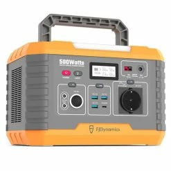 FJDynamics PowerSec MP500 Portable Power Station 500W (Peak 1000W), 520Wh Backup Battery Pure Sine Wave AC Output with 2 x AC Outlets, 10W Wireless Charging, 8 Output Ports, LED Light, Solar Generator for Outdoor Camping, Home Emergency, RV - EU Plug -Sports & Outdoors Sales fjdynamics powersec mp500 520wh power station eu plug 253c95 1668131046874