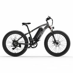 GOGOBEST GF600 Electric Bike 48V 13Ah Battery 1000W Motor 26x4.0 inch Fat Tire Aluminum Alloy Frame Shimano 7-speed Shift Max Speed 40km/h 110KM Power-assisted mileage Range LCD Display IP54 Waterproof - Black Grey