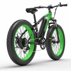 GOGOBEST GF600 Electric Bike 48V 13Ah Battery 1000W Motor 26x4.0 inch Fat Tire Aluminum Alloy Frame Shimano 7-speed Shift Max Speed 40km/h 110KM Power-assisted mileage Range LCD Display IP54 Waterproof - Black Green -Sports & Outdoors Sales gogobest gf600 electric bike 26x4 0 inch 13ah 1000w black grey 1631789268236