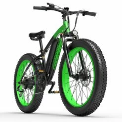 GOGOBEST GF600 Electric Bike 48V 13Ah Battery 1000W Motor 26x4.0 inch Fat Tire Aluminum Alloy Frame Shimano 7-speed Shift Max Speed 40km/h 110KM Power-assisted mileage Range LCD Display IP54 Waterproof - Black Green -Sports & Outdoors Sales gogobest gf600 electric bike 26x4 0 inch 13ah 1000w black grey 1631789268430