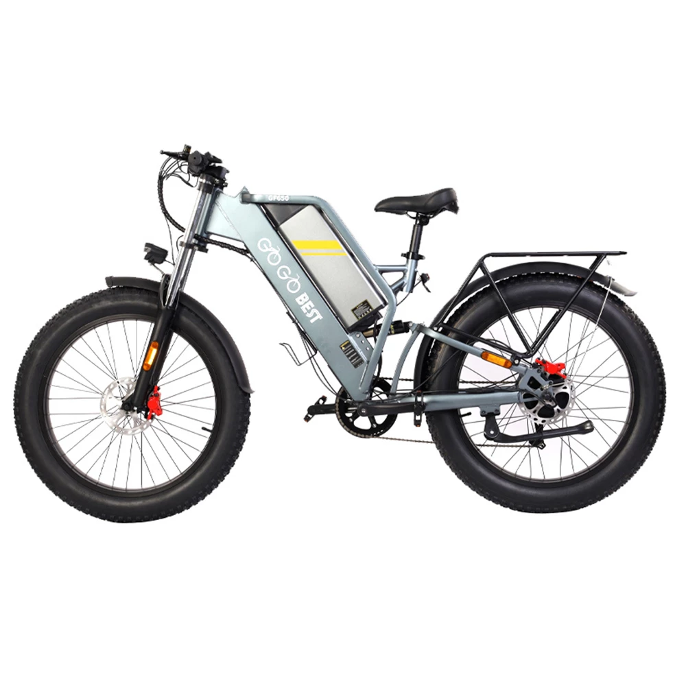 GOGOBEST GF650 Electric Bicycle 26*4.0 Inch Fat Tires 1000W Motor 45Km/h Top Speed 48V 20Ah Battery 90-100KM Max Range Dual Hydraulic Disc Brakes Shimano 7-Speed Transmission 5 GOGOBEST GF650 Electric Bicycle 26*4.0 Inch Fat Tires 1000W Motor 45Km/h Top Speed 48V 20Ah Battery 90-100KM Max Range Dual Hydraulic Disc Brakes Shimano 7-Speed Transmission - Image 5