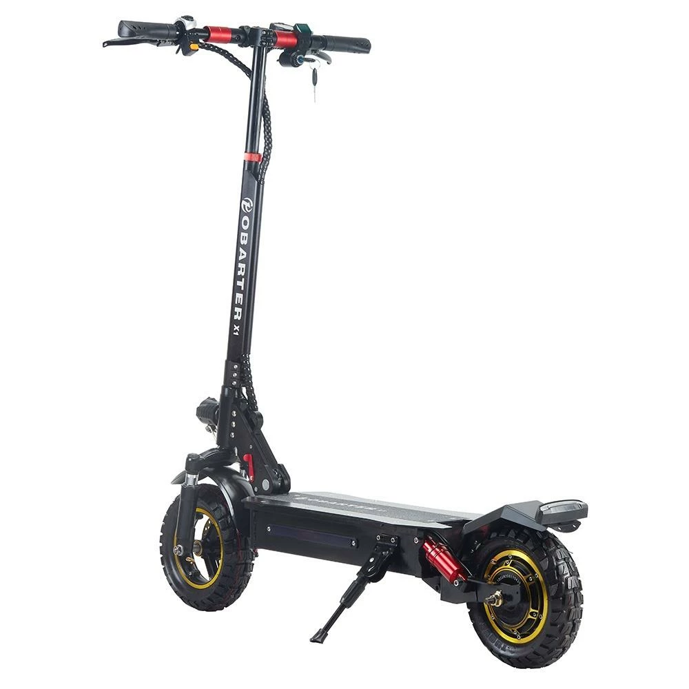 OBARTER X1 Folding Electric Sport Scooter 10" Off-road tire 500W Brushless Motor 48V 20Ah Battery BMS 3 Speed Modes Dual Disc Brake Max Speed 55KM/h LED Display 40-50KM Long Range - Black 3 OBARTER X1 Folding Electric Sport Scooter 10" Off-road tire 500W Brushless Motor 48V 20Ah Battery BMS 3 Speed Modes Dual Disc Brake Max Speed 55KM/h LED Display 40-50KM Long Range - Black - Image 3
