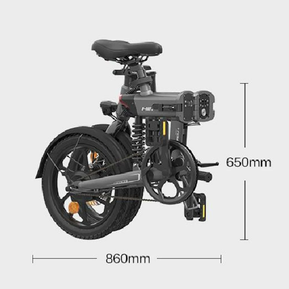 HIMO Z16 Folding Electric Bicycle 16 inch 250W Motor Up To 80km Range Max Speed 25km/h 10Ah Removable Battery IPX7 Waterproof Smart Display Dual Disc Brake Global Version - Gray 6 HIMO Z16 Folding Electric Bicycle 16 inch 250W Motor Up To 80km Range Max Speed 25km/h 10Ah Removable Battery IPX7 Waterproof Smart Display Dual Disc Brake Global Version - Gray - Image 6