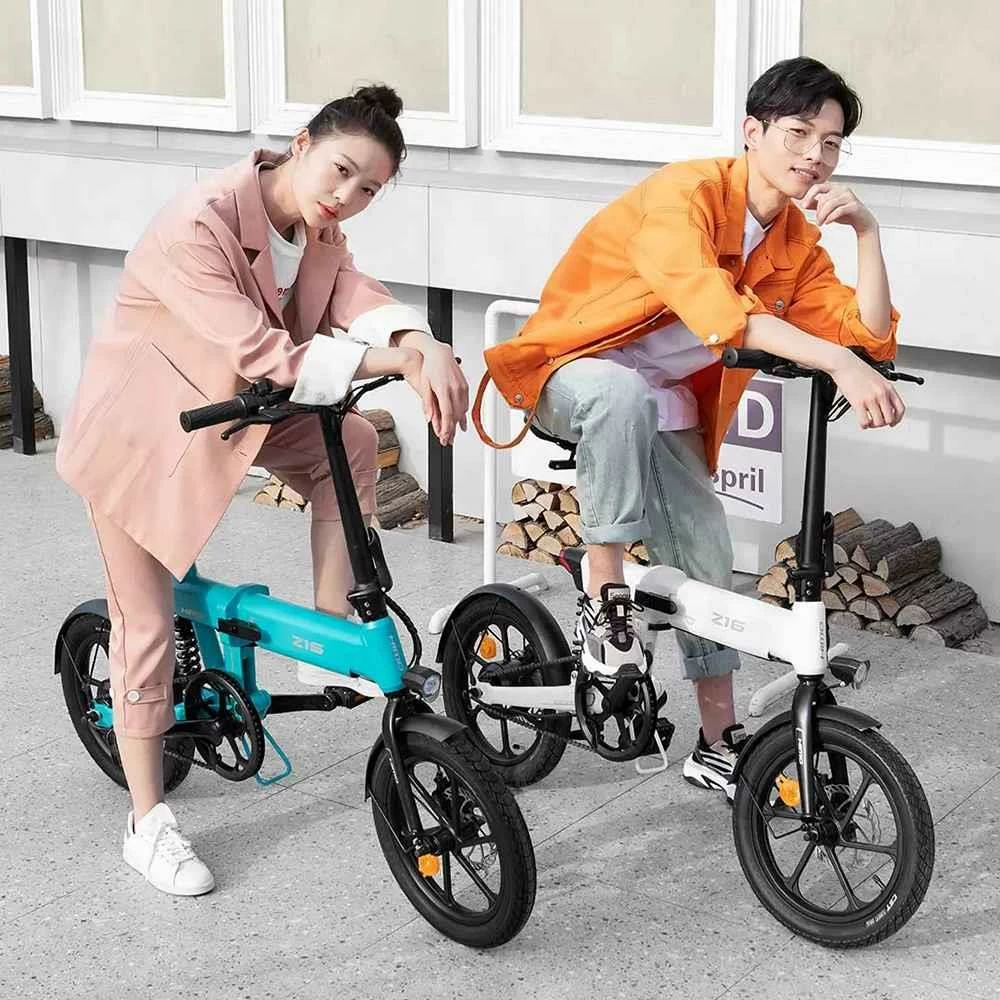 HIMO Z16 Folding Electric Bicycle 16 inch 250W Motor Up To 80km Range Max Speed 25km/h 10Ah Removable Battery IPX7 Waterproof Smart Display Dual Disc Brake Global Version - White 5 HIMO Z16 Folding Electric Bicycle 16 inch 250W Motor Up To 80km Range Max Speed 25km/h 10Ah Removable Battery IPX7 Waterproof Smart Display Dual Disc Brake Global Version - White - Image 5