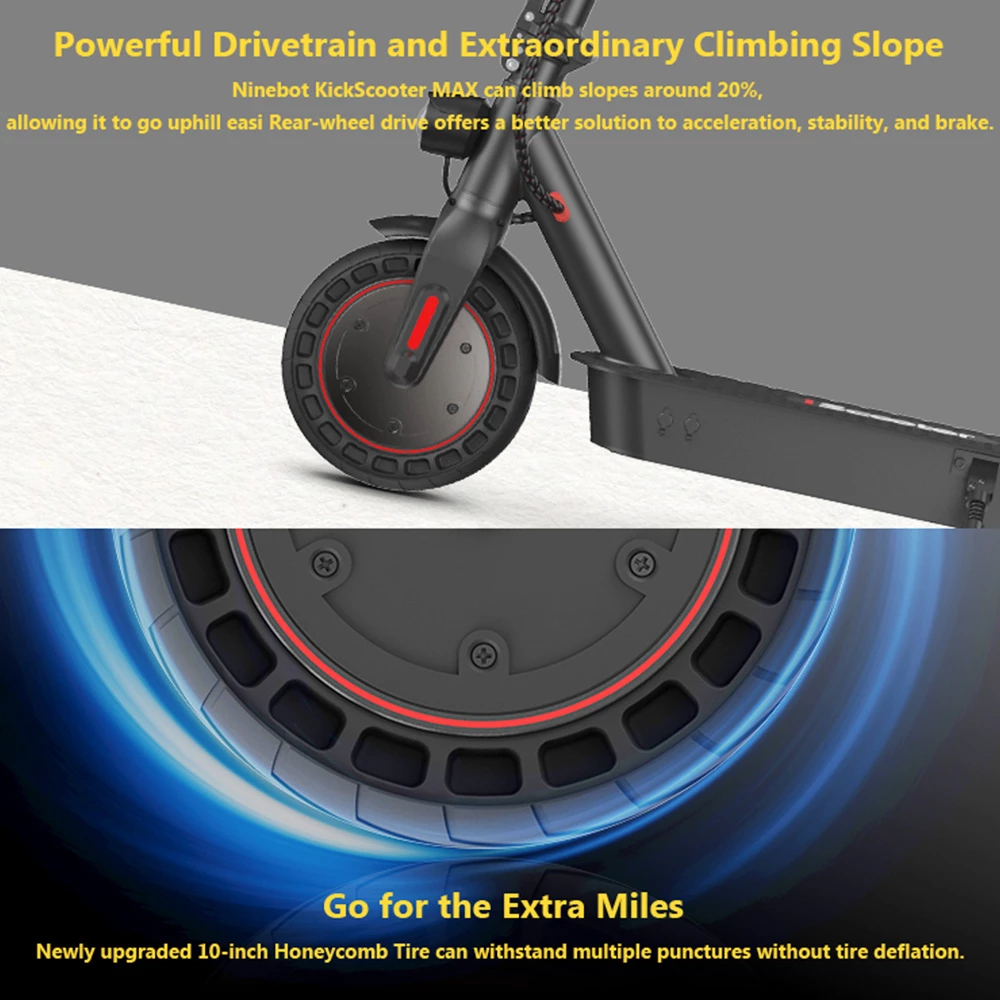 IScooter i9 Max Electric Scooter 10 Inch 500W Motor 10Ah Battery 35Km/h Max Speed 35-40km Range 120KG Max Load APP Control - Black 5 IScooter i9 Max Electric Scooter 10 Inch 500W Motor 10Ah Battery 35Km/h Max Speed 35-40km Range 120KG Max Load APP Control - Black - Image 5