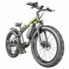JANOBIKE E26 Electric Bicycle 48V 1000W Motor 16Ah Battery 26 Inch Tire Snow, Mountain, City Bike - Black