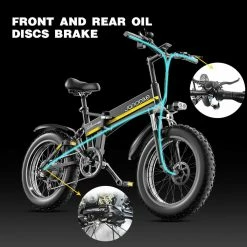 JANOBIKE H20 Electric Bicycle 48V 1000W Motor 9.6Ah Battery 20*4 Inch Tire Snow, Mountain, City Bike - Black 10 JANOBIKE H20 Electric Bicycle 48V 1000W Motor 9.6Ah Battery 20*4 Inch Tire Snow, Mountain, City Bike - Black -Sports & Outdoors Sales janobike h20 electric bicycle 48v 1000w motor 9 6ah battery black c6ba08 1653706425778