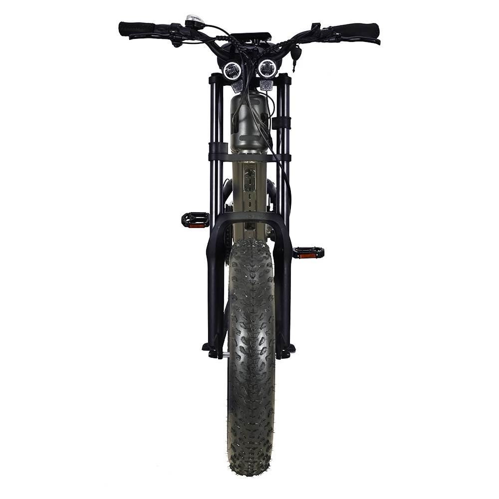 KUGOO T01 Electric Bicycle 48V 500W Motor 13Ah Battery 20*4.0 Inch Fat Tires 38Km/h Max Speed Shimano 7-Speed Gears Hydraulic Brakes 50-65KM Mileage 150KG Load Electric Mountain Bike - Black 4 KUGOO T01 Electric Bicycle 48V 500W Motor 13Ah Battery 20*4.0 Inch Fat Tires 38Km/h Max Speed Shimano 7-Speed Gears Hydraulic Brakes 50-65KM Mileage 150KG Load Electric Mountain Bike - Black - Image 4