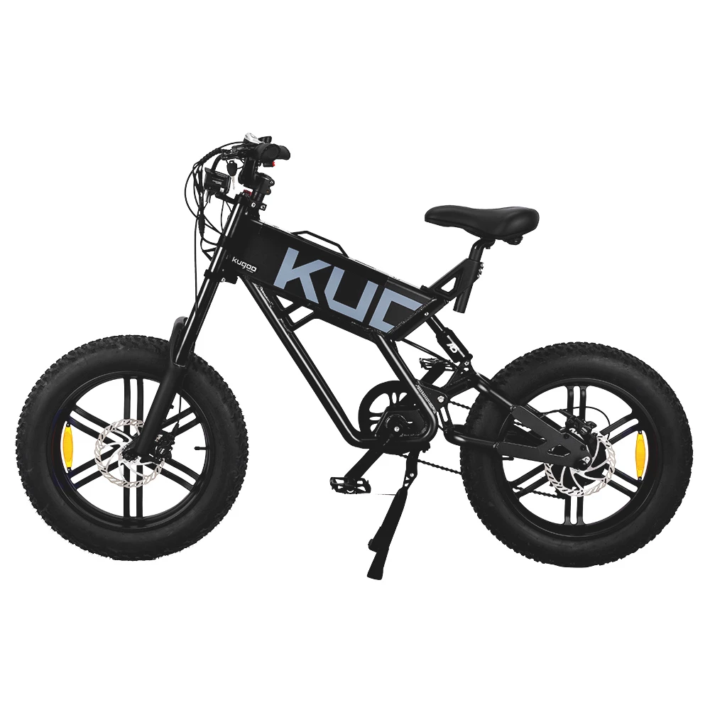 KUGOO T01 Electric Bicycle 48V 500W Motor 13Ah Battery 20*4.0 Inch Fat Tires 38Km/h Max Speed Shimano 7-Speed Gears Hydraulic Brakes 50-65KM Mileage 150KG Load Electric Mountain Bike - Black 3 KUGOO T01 Electric Bicycle 48V 500W Motor 13Ah Battery 20*4.0 Inch Fat Tires 38Km/h Max Speed Shimano 7-Speed Gears Hydraulic Brakes 50-65KM Mileage 150KG Load Electric Mountain Bike - Black - Image 3