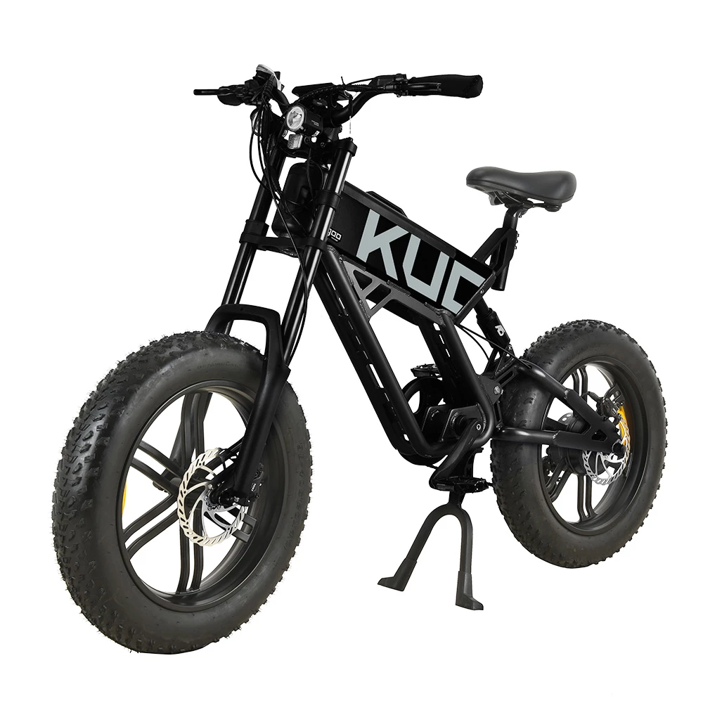KUGOO T01 Electric Bicycle 48V 500W Motor 13Ah Battery 20*4.0 Inch Fat Tires 38Km/h Max Speed Shimano 7-Speed Gears Hydraulic Brakes 50-65KM Mileage 150KG Load Electric Mountain Bike - Black 1 KUGOO T01 Electric Bicycle 48V 500W Motor 13Ah Battery 20*4.0 Inch Fat Tires 38Km/h Max Speed Shimano 7-Speed Gears Hydraulic Brakes 50-65KM Mileage 150KG Load Electric Mountain Bike - Black