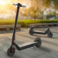 Kukudel 856 Folding Electric Scooter 8.5 inch Tire 350W Motor 36V 7.5Ah Battery Max Speed 25km/h LCD Display 22-26km Max Range Aluminium alloy body - Black -Sports & Outdoors Sales kukudel 105p folding electric scooter 10 tire 500w motor black 1621596291899