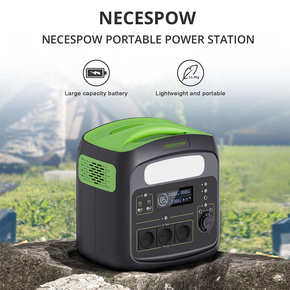 NECESPOW N7576 700W Portable Power Station, 576Wh/180000mAh LiFePo4 Battery Solar Generator, 230V AC Pure Sine Wave, PD100W Fast Charging 4 NECESPOW N7576 700W Portable Power Station, 576Wh/180000mAh LiFePo4 Battery Solar Generator, 230V AC Pure Sine Wave, PD100W Fast Charging - Image 4