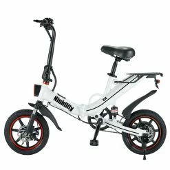Niubility B14 Electric Moped Folding Bike 14 inch 15Ah Battery up to 100KM Mileage Max 25km/h 400W Motor Double Disc Brake - White -Sports & Outdoors Sales niubility b14 electric mopod folding bike 400w motor white 342955 1662195687481