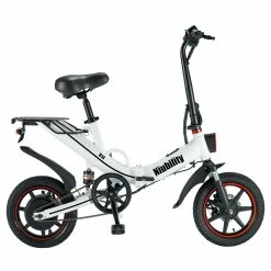 Niubility B14 Electric Moped Folding Bike 14 inch 15Ah Battery up to 100KM Mileage Max 25km/h 400W Motor Double Disc Brake - White