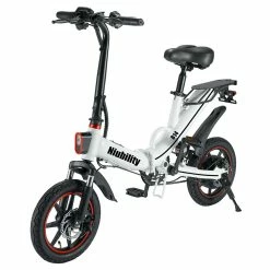 Niubility B14 Electric Moped Folding Bike 14 inch 15Ah Battery up to 100KM Mileage Max 25km/h 400W Motor Double Disc Brake - White -Sports & Outdoors Sales niubility b14 electric mopod folding bike 400w motor white ac9d6d 1662195687483