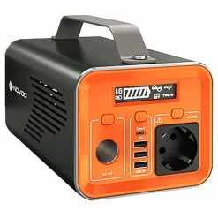 NOVOO Power Bank with Socket Portable Aluminium Power Station 230 V EU 230 Wh 62,400 mAh Battery Generator AC / DC Port PD Type-C CPAP Power Station for Travel Camping Emergency - Orange -Sports & Outdoors Sales novoo ess 230wh 62400mah solar generator portable power station ba5de6 1641346845957