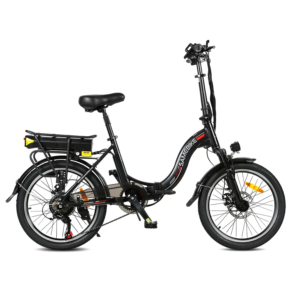 SAMEBIKE JG20 Smart Folding Electric Moped Bike 350W Motor 10Ah Battery Max 32km/h 20 Inch Tire - Black 1 SAMEBIKE JG20 Smart Folding Electric Moped Bike 350W Motor 10Ah Battery Max 32km/h 20 Inch Tire - Black