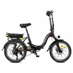 SAMEBIKE JG20 Smart Folding Electric Moped Bike 350W Motor 10Ah Battery Max 32km/h 20 Inch Tire - Black