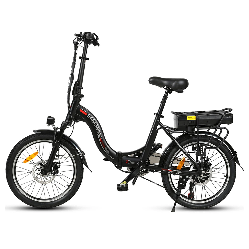 SAMEBIKE JG20 Smart Folding Electric Moped Bike 350W Motor 10Ah Battery Max 32km/h 20 Inch Tire - Black 2 SAMEBIKE JG20 Smart Folding Electric Moped Bike 350W Motor 10Ah Battery Max 32km/h 20 Inch Tire - Black - Image 2