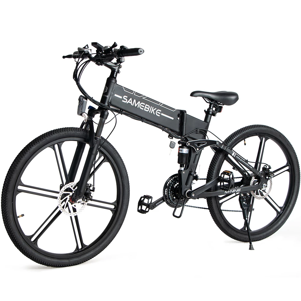 SAMEBIKE LO26 II Smart Folding Electric Moped Bike 500W Motor 10Ah Battery Max 35km/h SHIMANO 21 Gear Pure electric mode 35-40km Max range 26 Inch Magnesium Alloy Rim Wheel - Black 2 SAMEBIKE LO26 II Smart Folding Electric Moped Bike 500W Motor 10Ah Battery Max 35km/h SHIMANO 21 Gear Pure electric mode 35-40km Max range 26 Inch Magnesium Alloy Rim Wheel - Black - Image 2
