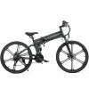 SAMEBIKE LO26 II Smart Folding Electric Moped Bike 500W Motor 10Ah Battery Max 35km/h SHIMANO 21 Gear Pure electric mode 35-40km Max range 26 Inch Magnesium Alloy Rim Wheel - Black