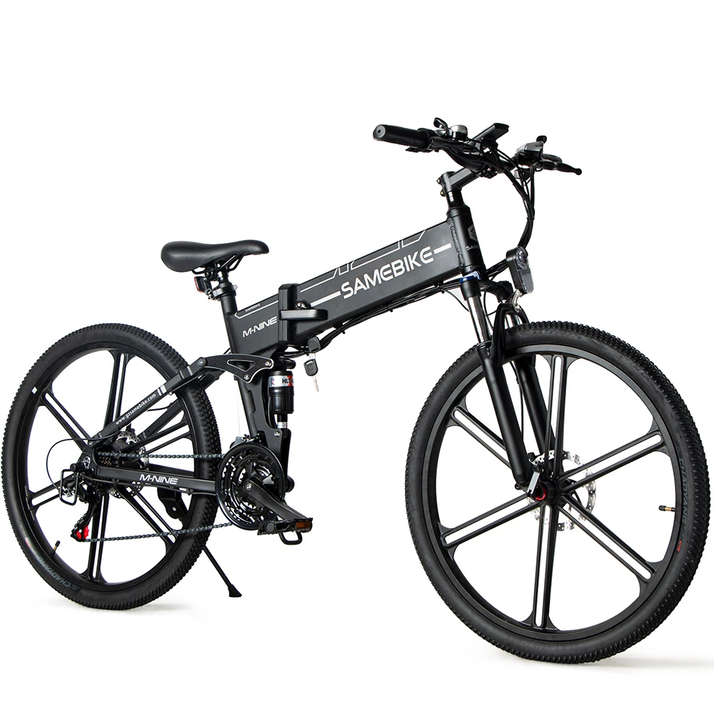 SAMEBIKE LO26 II Smart Folding Electric Moped Bike 500W Motor 10Ah Battery Max 35km/h SHIMANO 21 Gear Pure electric mode 35-40km Max range 26 Inch Magnesium Alloy Rim Wheel - Black 3 SAMEBIKE LO26 II Smart Folding Electric Moped Bike 500W Motor 10Ah Battery Max 35km/h SHIMANO 21 Gear Pure electric mode 35-40km Max range 26 Inch Magnesium Alloy Rim Wheel - Black - Image 3