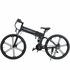 SAMEBIKE LO26 II Smart Folding Electric Moped Bike 500W Motor 10Ah Battery Max 35km/h SHIMANO 21 Gear Pure electric mode 35-40km Max range 26 Inch Magnesium Alloy Rim Wheel - Black -Sports & Outdoors Sales samebike lo26 folding electric moped bike 350w motor max 35km h black 1628326345567 1