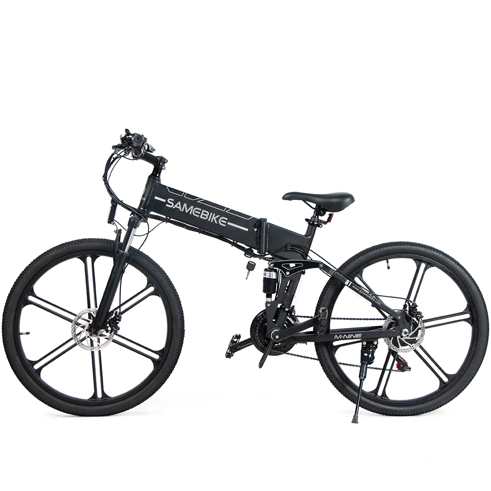 SAMEBIKE LO26 II Smart Folding Electric Moped Bike 500W Motor 10Ah Battery Max 35km/h SHIMANO 21 Gear Pure electric mode 35-40km Max range 26 Inch Magnesium Alloy Rim Wheel - Black 4 SAMEBIKE LO26 II Smart Folding Electric Moped Bike 500W Motor 10Ah Battery Max 35km/h SHIMANO 21 Gear Pure electric mode 35-40km Max range 26 Inch Magnesium Alloy Rim Wheel - Black - Image 4