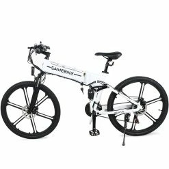 SAMEBIKE LO26 II Smart Folding Electric Moped Bike 500W Motor 10Ah Battery Max 35km/h SHIMANO 21 Gear Pure electric mode 35-40km Max range 26 Inch Magnesium Alloy Rim Wheel - White 8 SAMEBIKE LO26 II Smart Folding Electric Moped Bike 500W Motor 10Ah Battery Max 35km/h SHIMANO 21 Gear Pure electric mode 35-40km Max range 26 Inch Magnesium Alloy Rim Wheel - White -Sports & Outdoors Sales samebike lo26 ii folding electric bike 500w motor max 35km h black 1628326860877