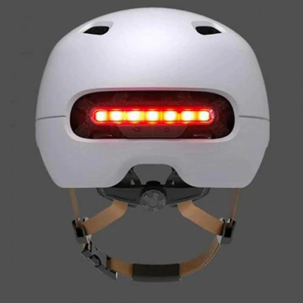 Xiaomi Smart4u SH50 Bicycle Smart Flash Helmet Automatic Light Perception Warning Light Long Battery Life IPX4 Waterproof Size L - White 2 Xiaomi Smart4u SH50 Bicycle Smart Flash Helmet Automatic Light Perception Warning Light Long Battery Life IPX4 Waterproof Size L - White - Image 2